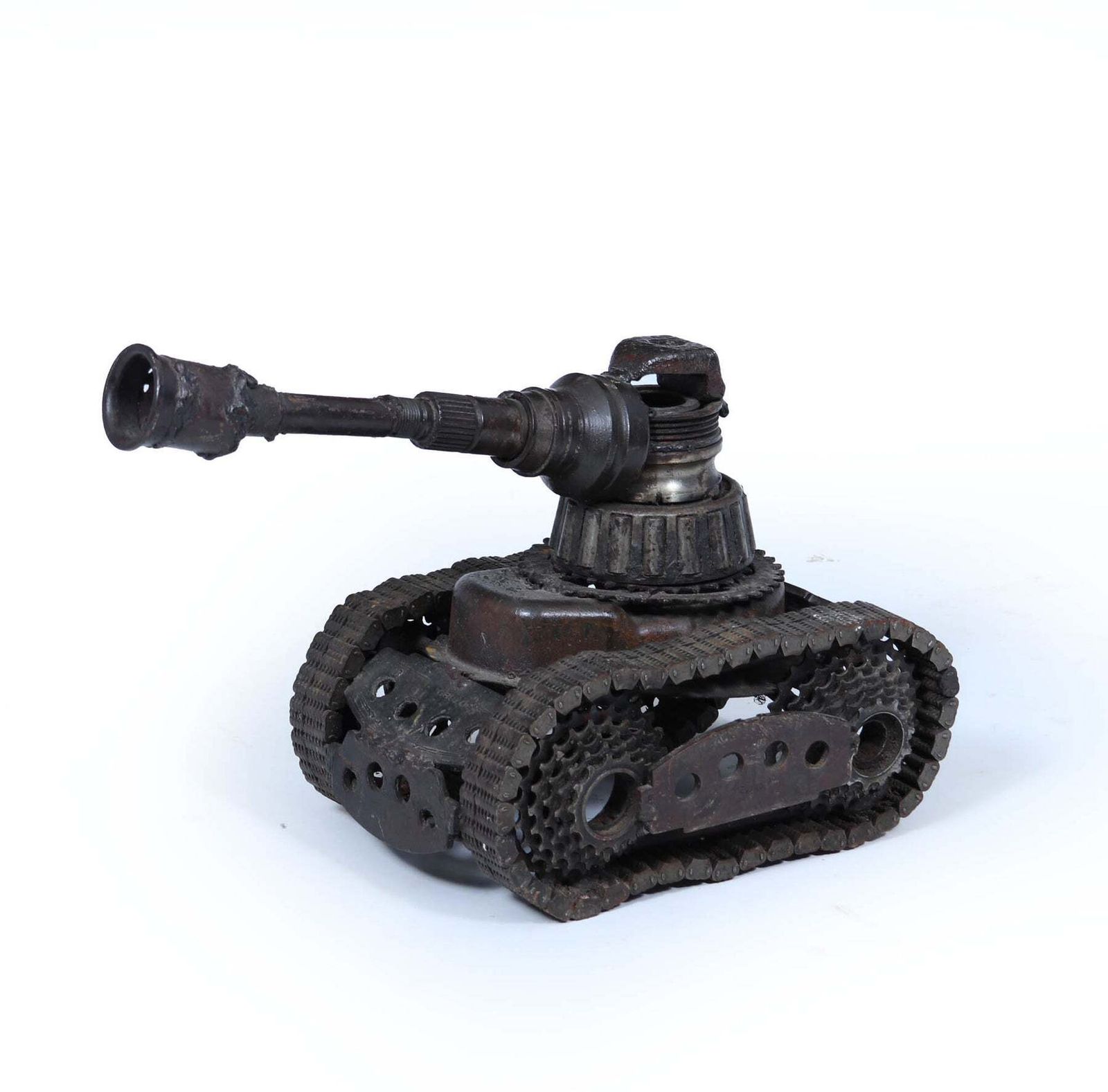 Metal Art Of A Tank C1970, 1970s photo furniture