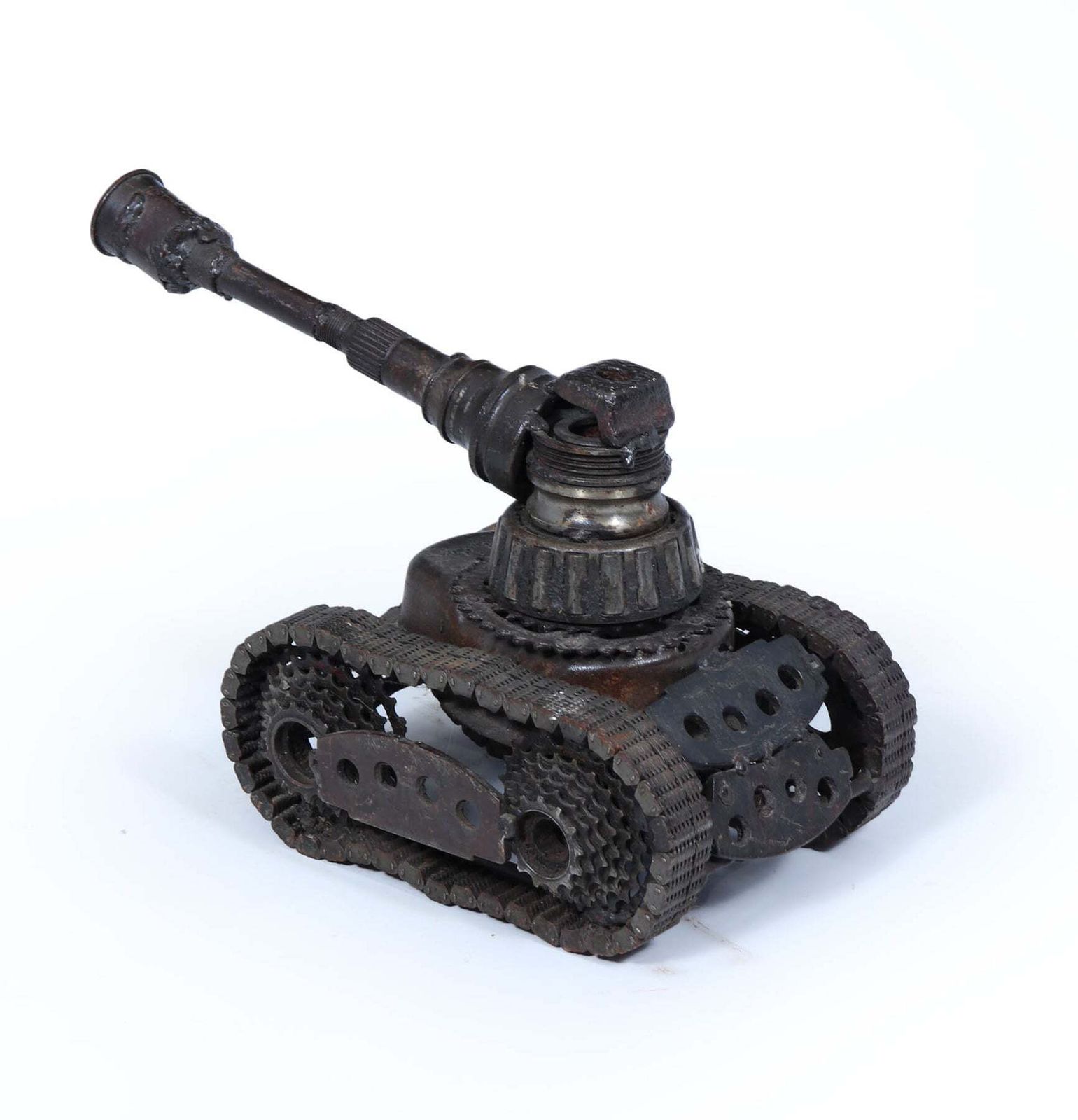 Metal Art Of A Tank C1970, 1970s photo for sale