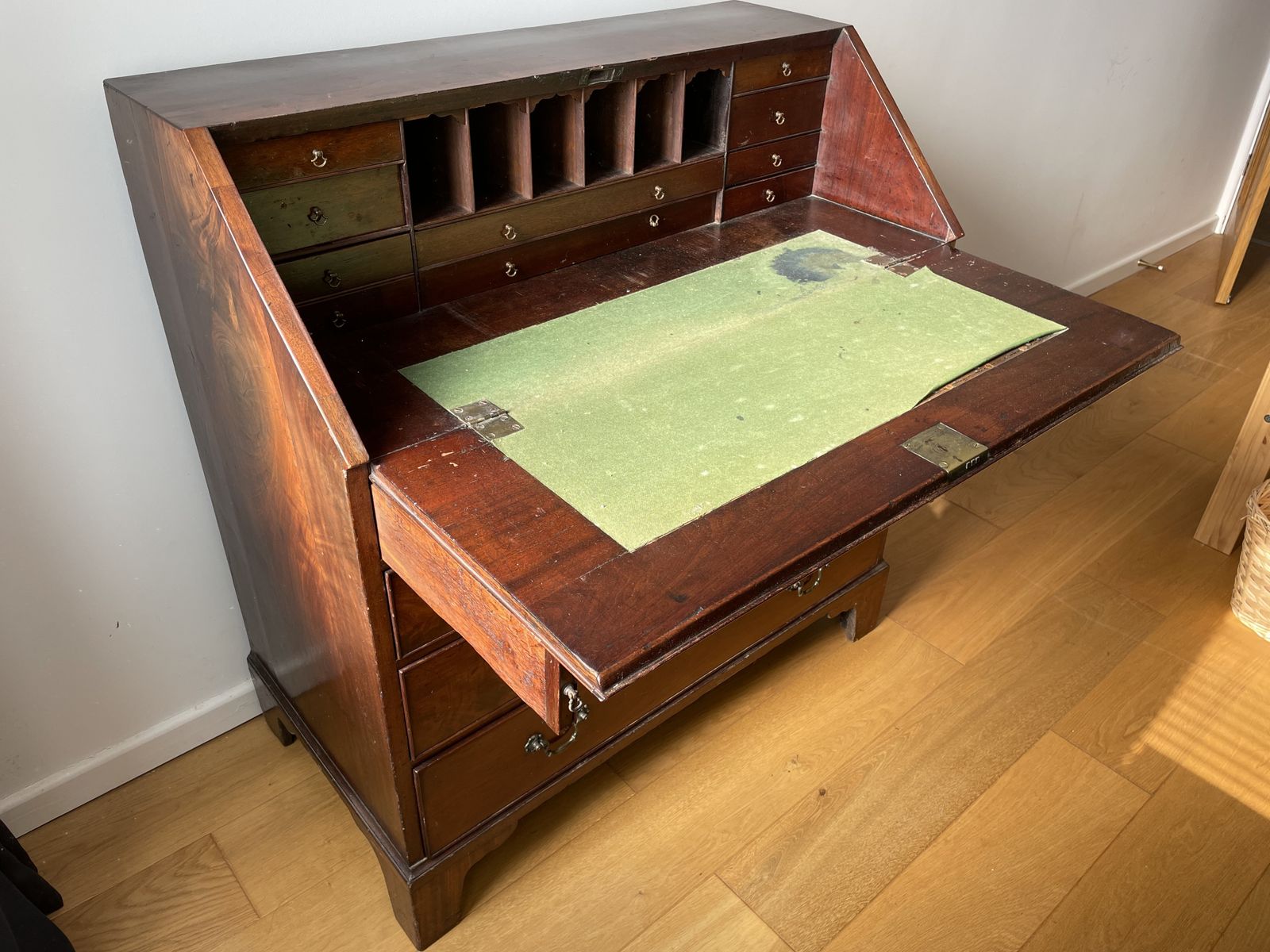 Early 19th Century Mahogany Bureau Writing Desk photo furniture