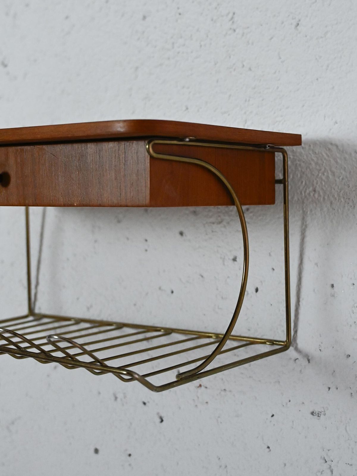1960s Suspended Bedside Table, Vintage photo for sale