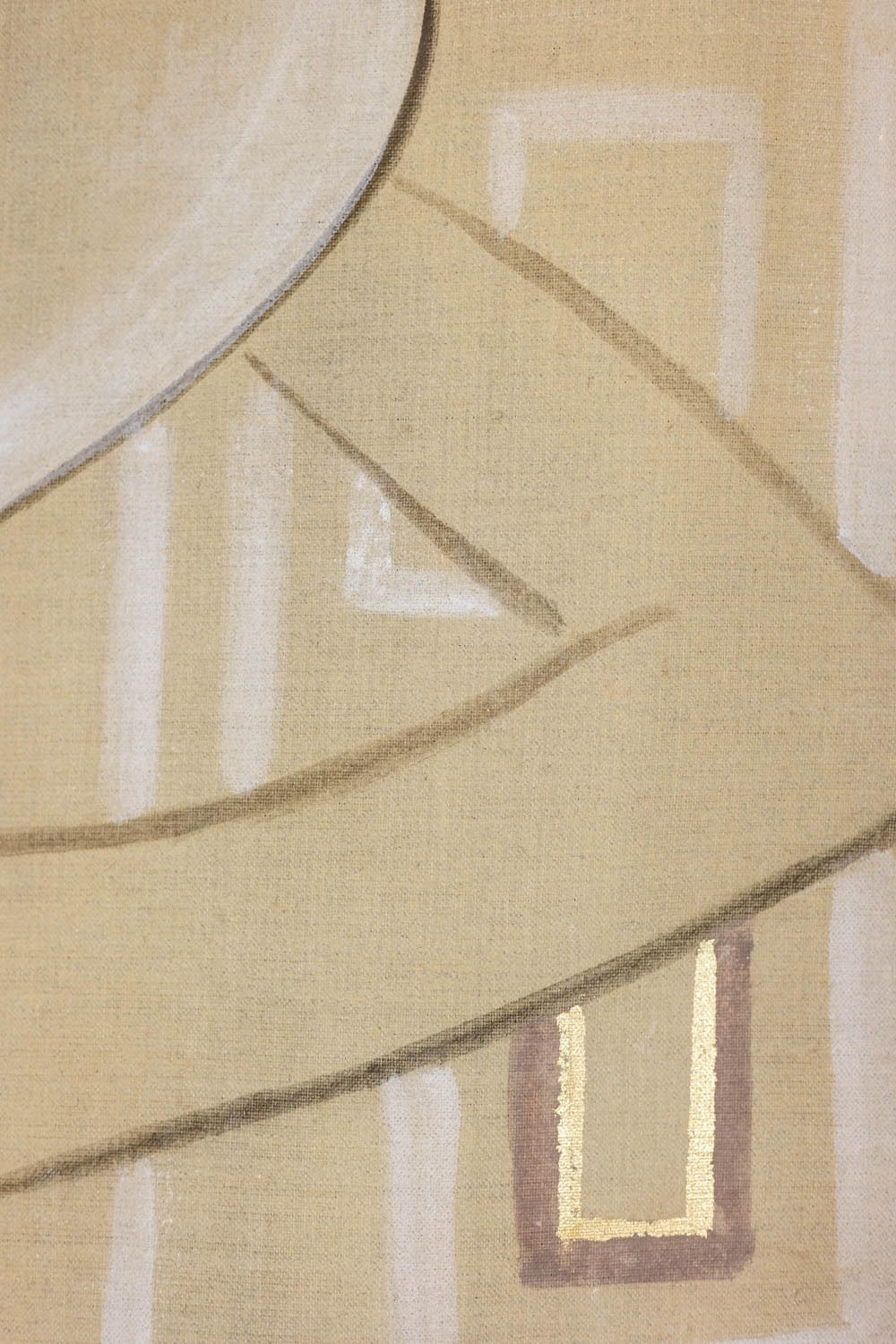Painted Canvas Representing An Elegant Woman From The 1950s. Contemporary. photo buy