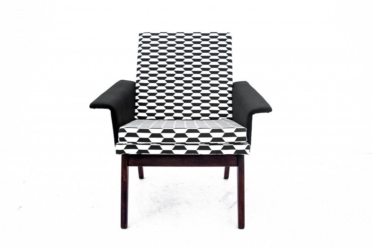 Pair Of Retro Armchairs, Czechoslovakia, 1960s photo vintage