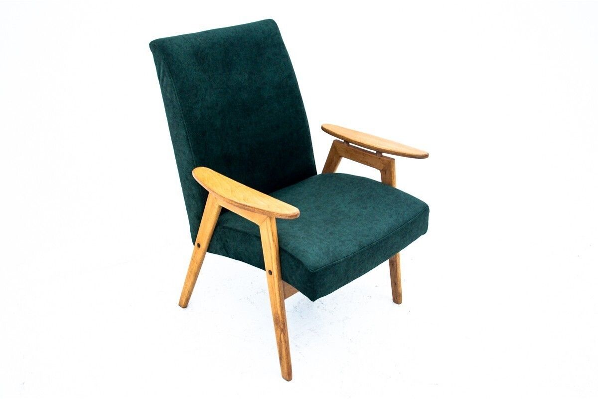 Two Vintage Green Armchairs By Jaroslav šmídek For Jitona, Czechoslovakia, 1960s photo vintage