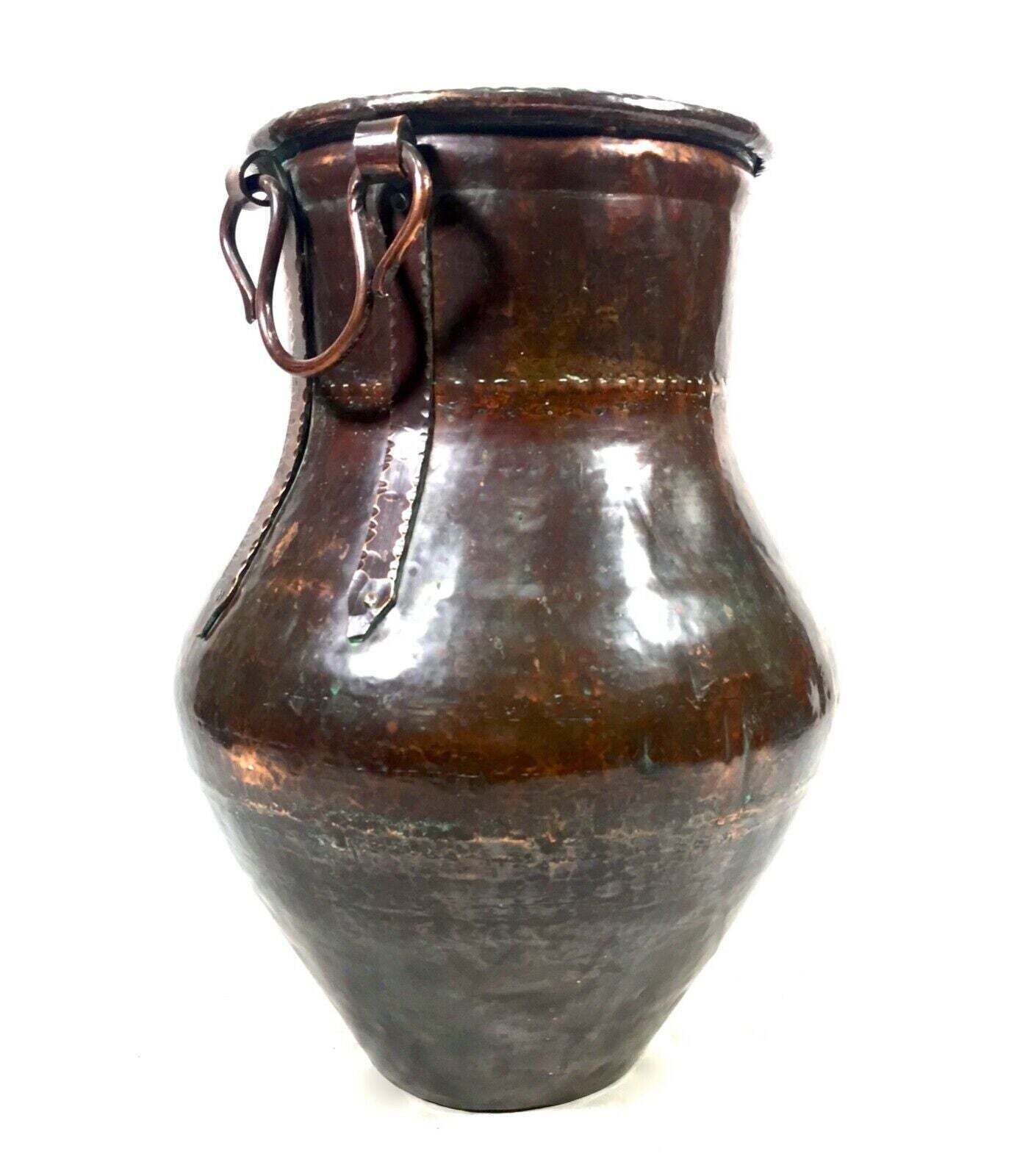 Antique Art Nouveau Very Large Copper Urn / Jug / Vase C.1900 / Arts & Crafts photo furniture