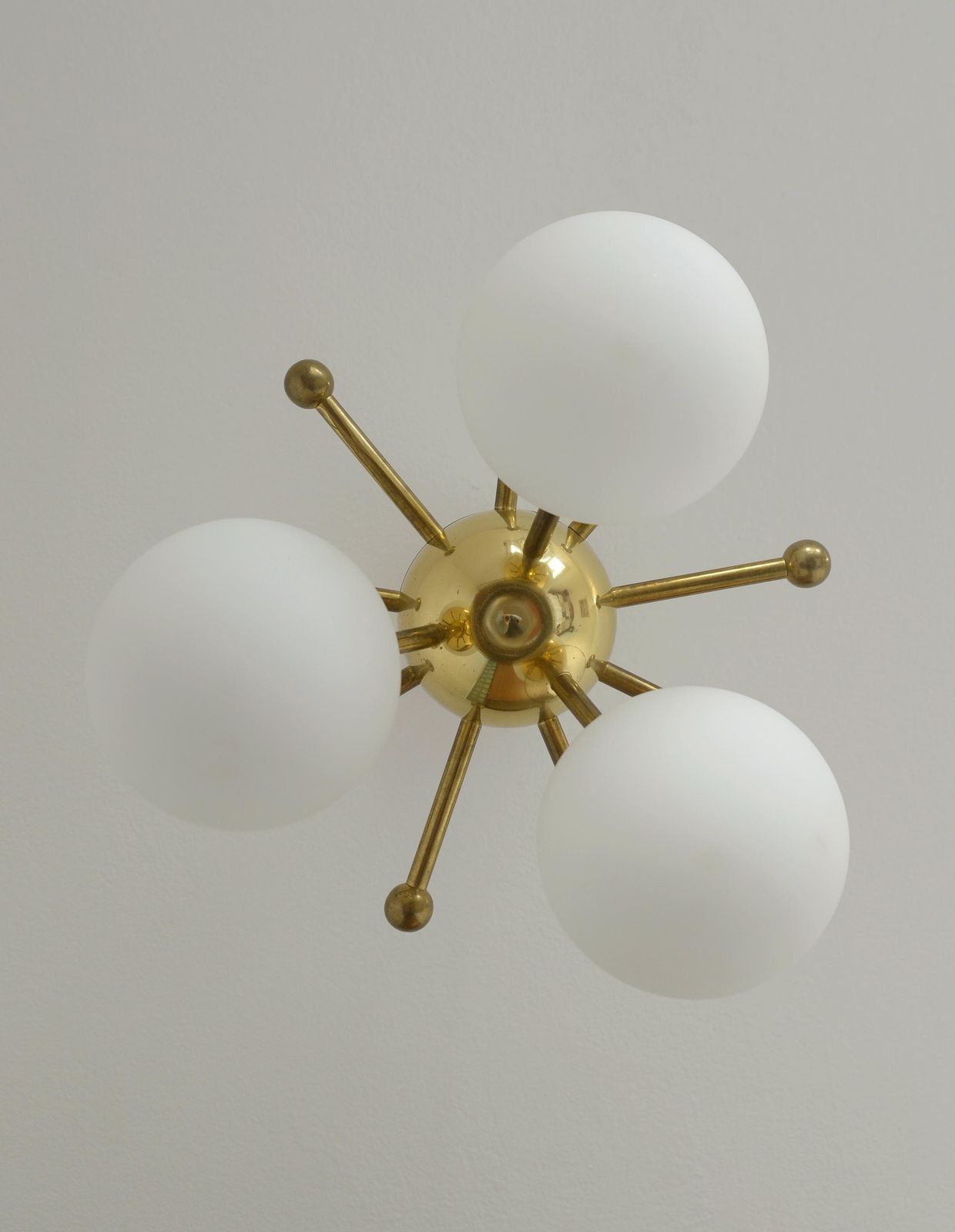 Vintage Pendant Lamp / Sputnik Chandelier / Hanging Lamp / Semi Flesh Mount / Space Age Accent Lamp / Mid Century / Gold Ceiling Light photo Lighting