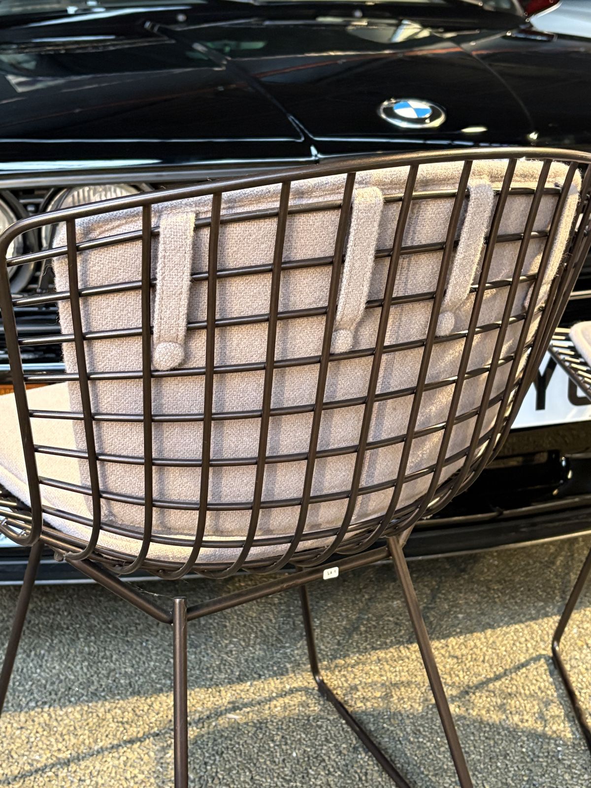 A Pair Of Knoll Bertoia Side Chairs With Seat Pads. photo Furniture
