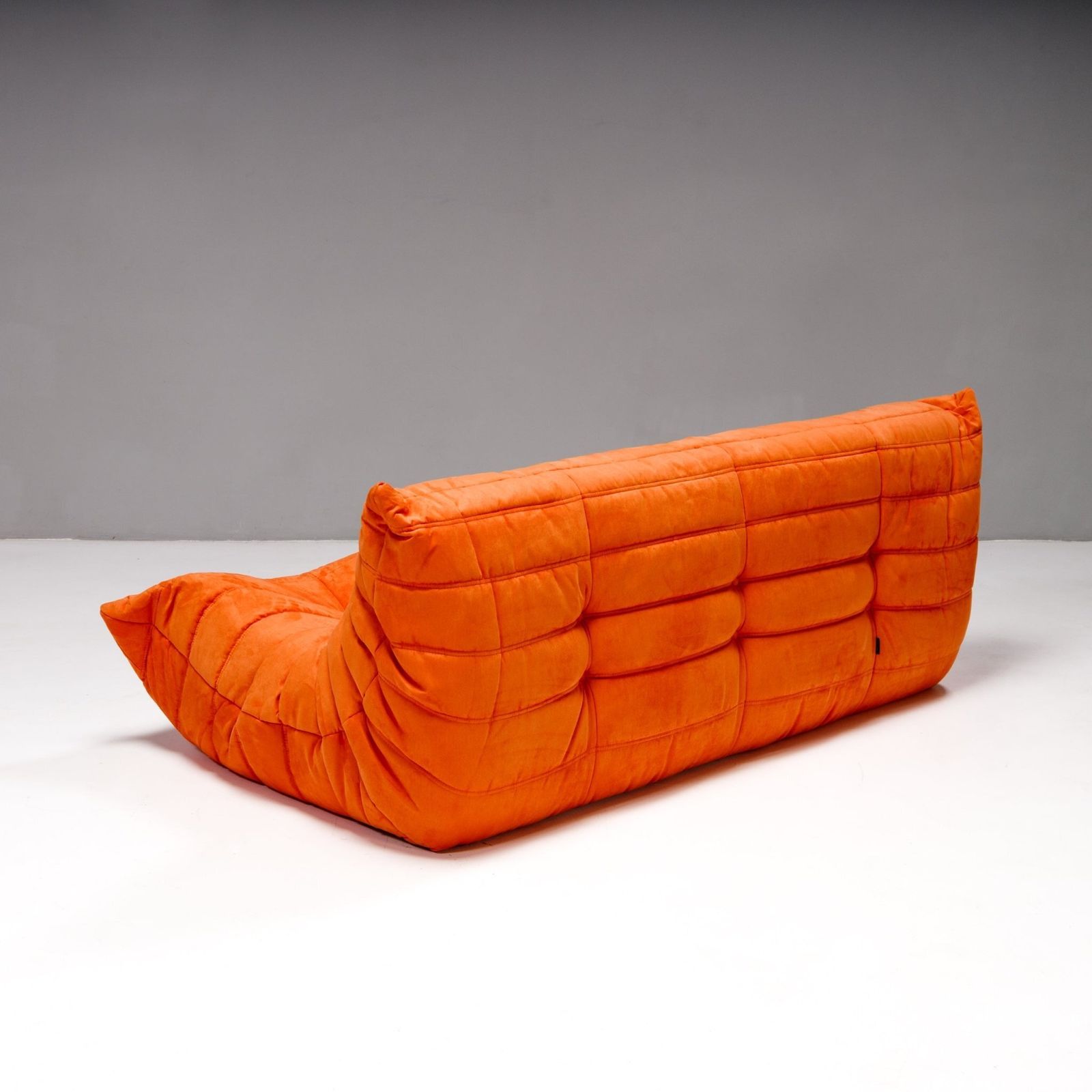 Ligne Roset By Michel Ducaroy Togo Orange Modular Sofa, Set Of Five photo Furniture