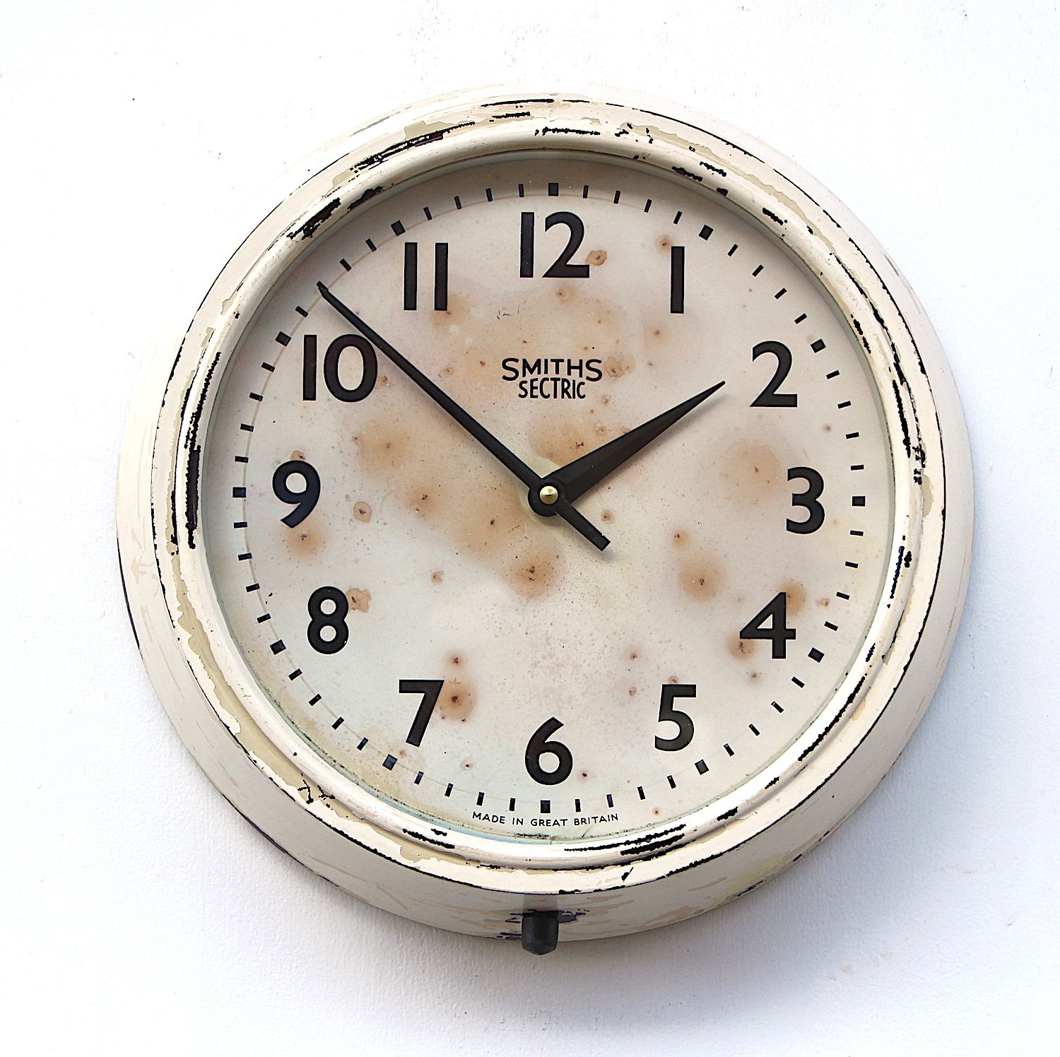 1950s British Bakelite Vintage School / Commercial Wall Clock. Fully Guaranteed