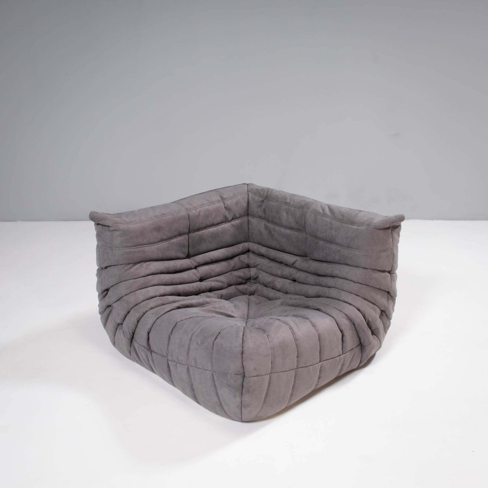 Ligne Roset By Michel Ducaroy Togo Grey Modular Sofa And Footstool, Set Of Three photo vintage