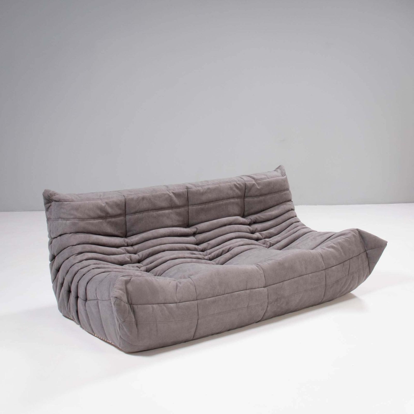 photo buy Ligne Roset By Michel Ducaroy Togo Grey Modular Sofa And Footstool, Set Of Three