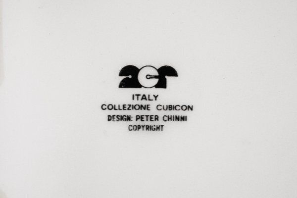 Keramiek Cubicon Collectie Van Peter Chinni Voor Arte Ceramica Romana Pomezia, Italië, Jaren 1970, Set Van 8 photo vinterior