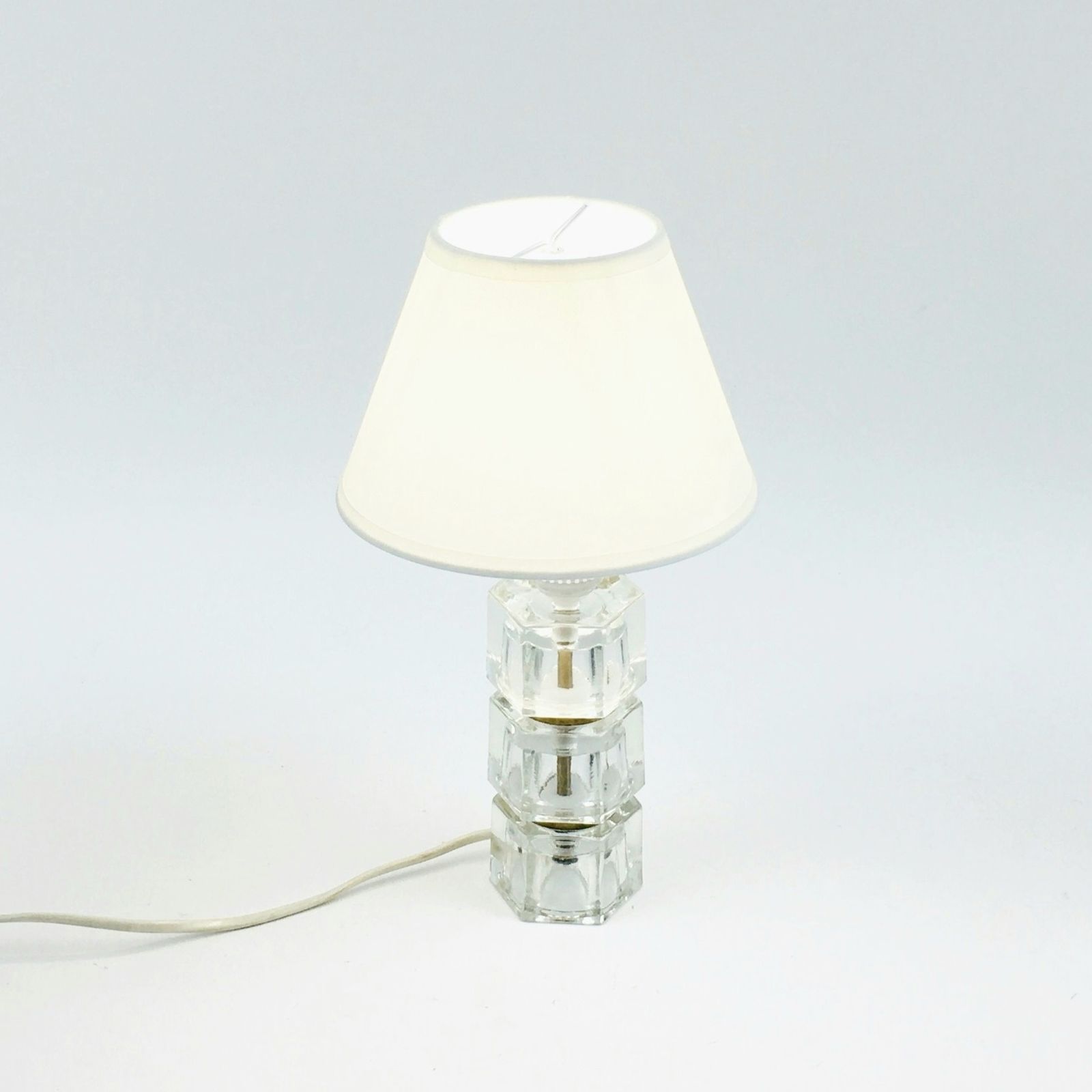Scandinavische Glas  En Messing Tafellamp / Nachtkastlamp Van Carl Fagerlund Voor Orrefors, Zweden, Jaren 1960 photo Verlichting