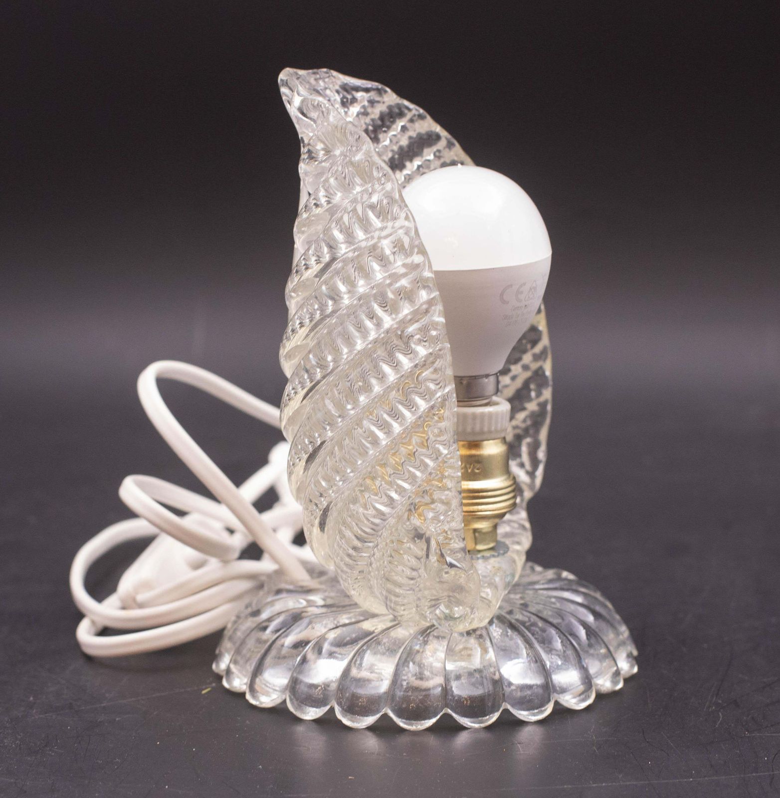 Art Decò Murano Glass Table Lamp Leave By Barovier E Toso, 1950 photo for sale