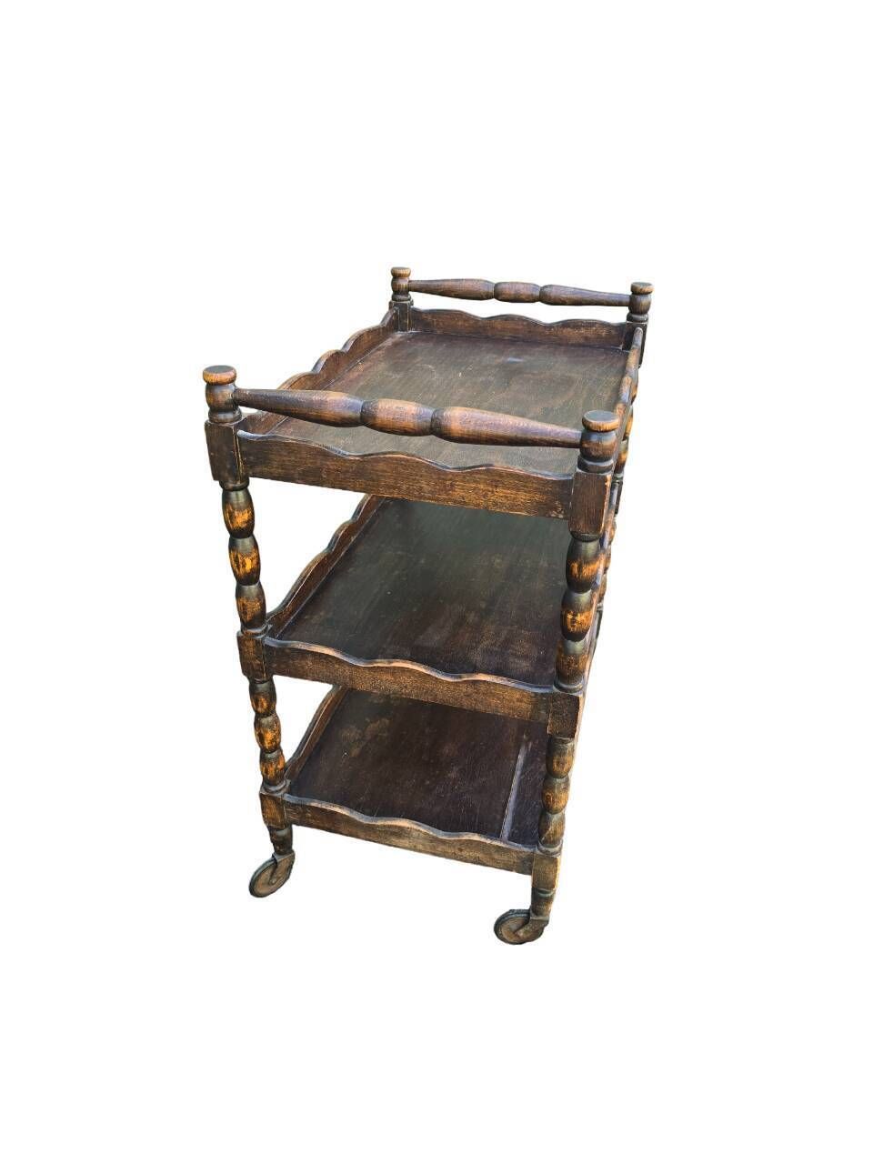 Old Wooden Serving Trolley photo buy