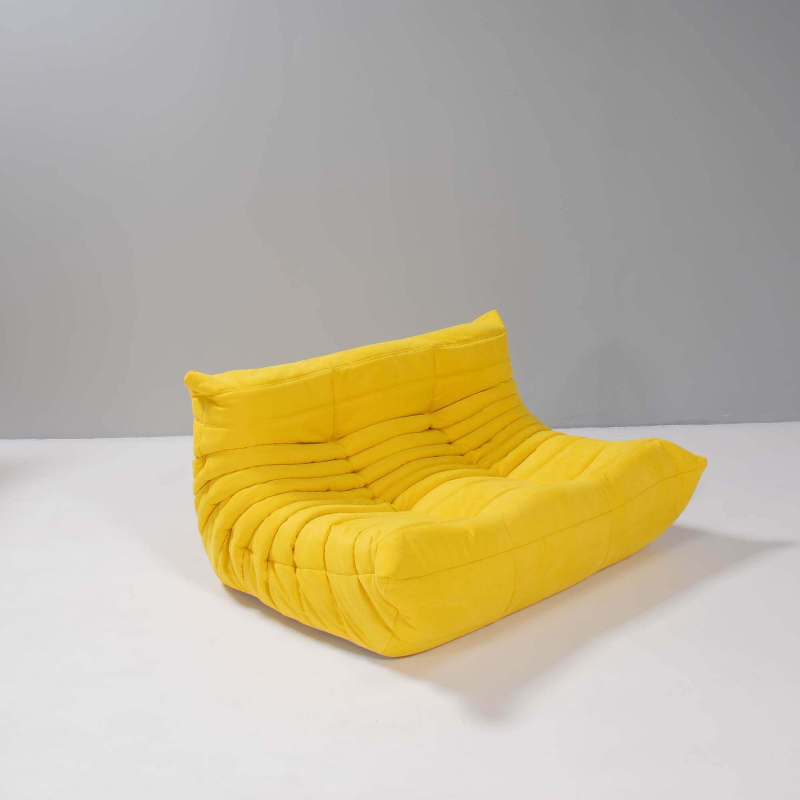 Ligne Roset By Michel Ducaroy Togo Yellow Modular Sofa And Footstool, Set Of Five photo furniture