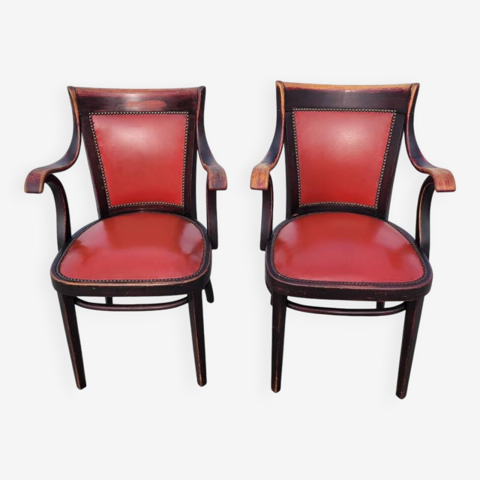 Set Of Two Original Thonet Armchairs By Adolf Loos
