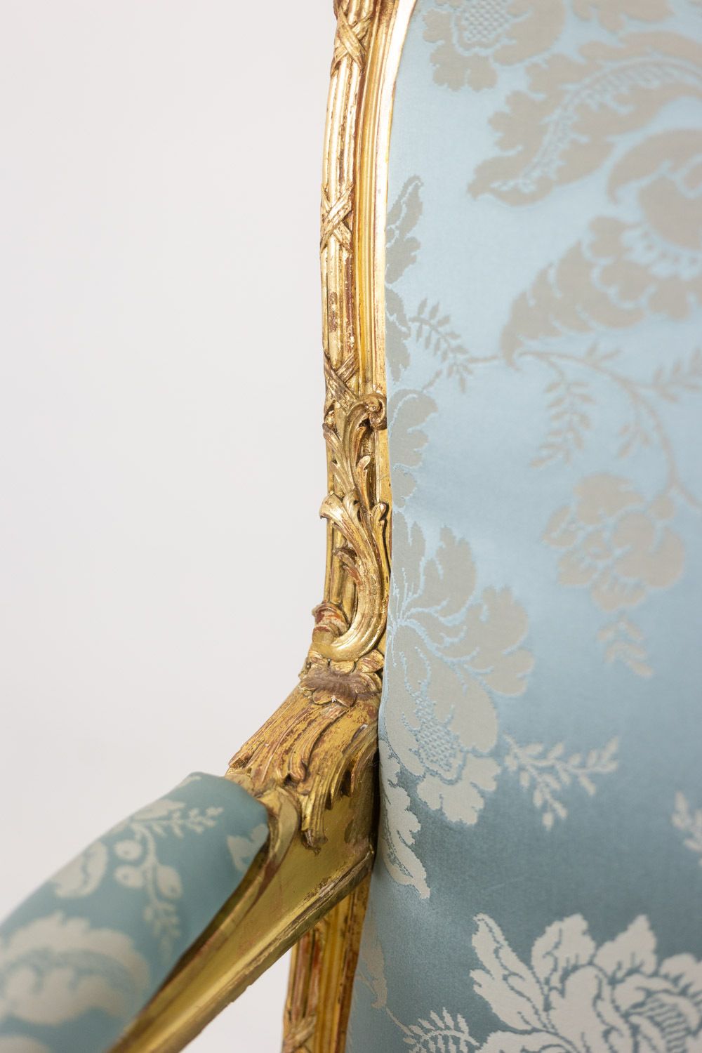 Louis XV Style Living Room With Gilded Wood Frame. Circa 1880. photo Furniture