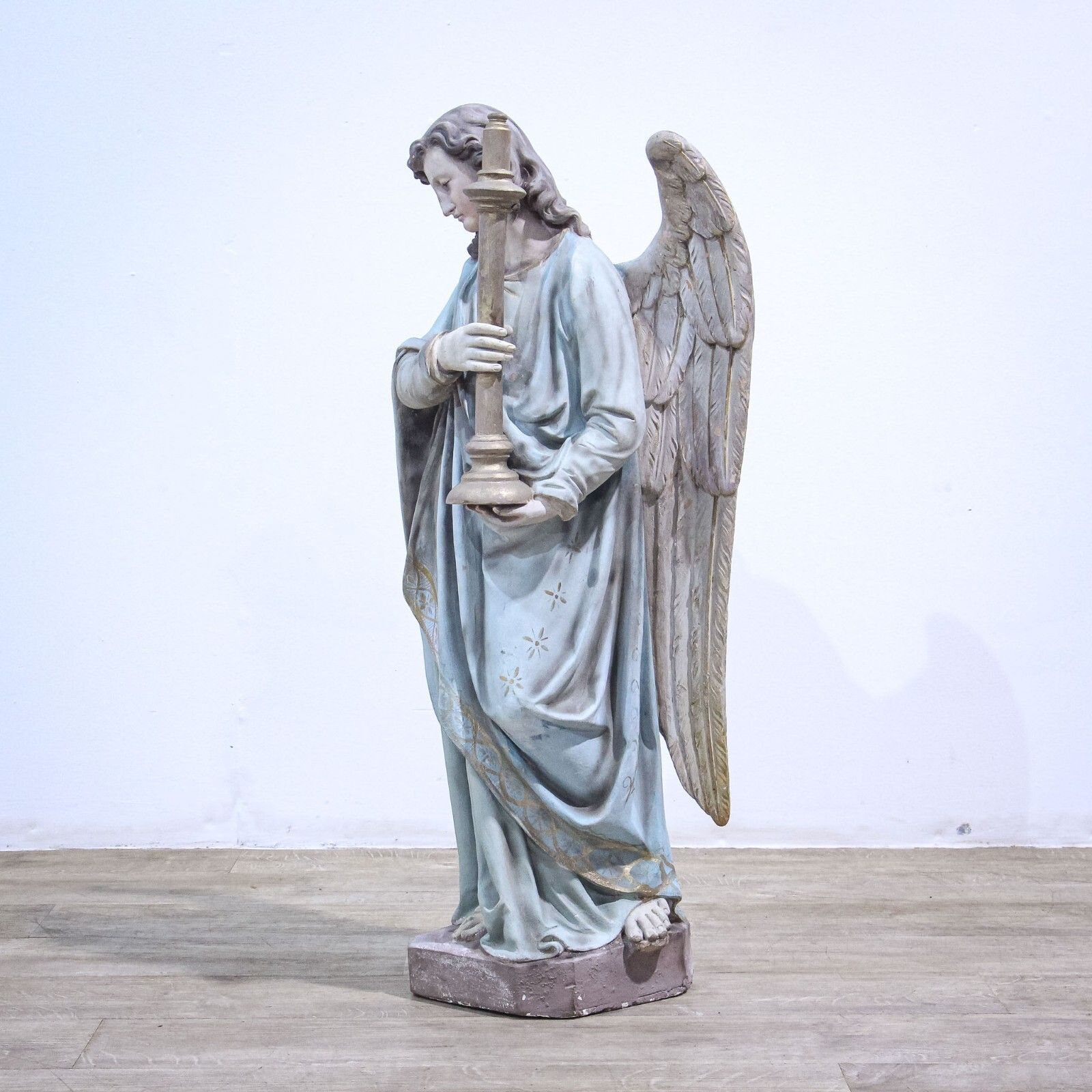 19th Century Terracotta Church Angel Figure photo for sale