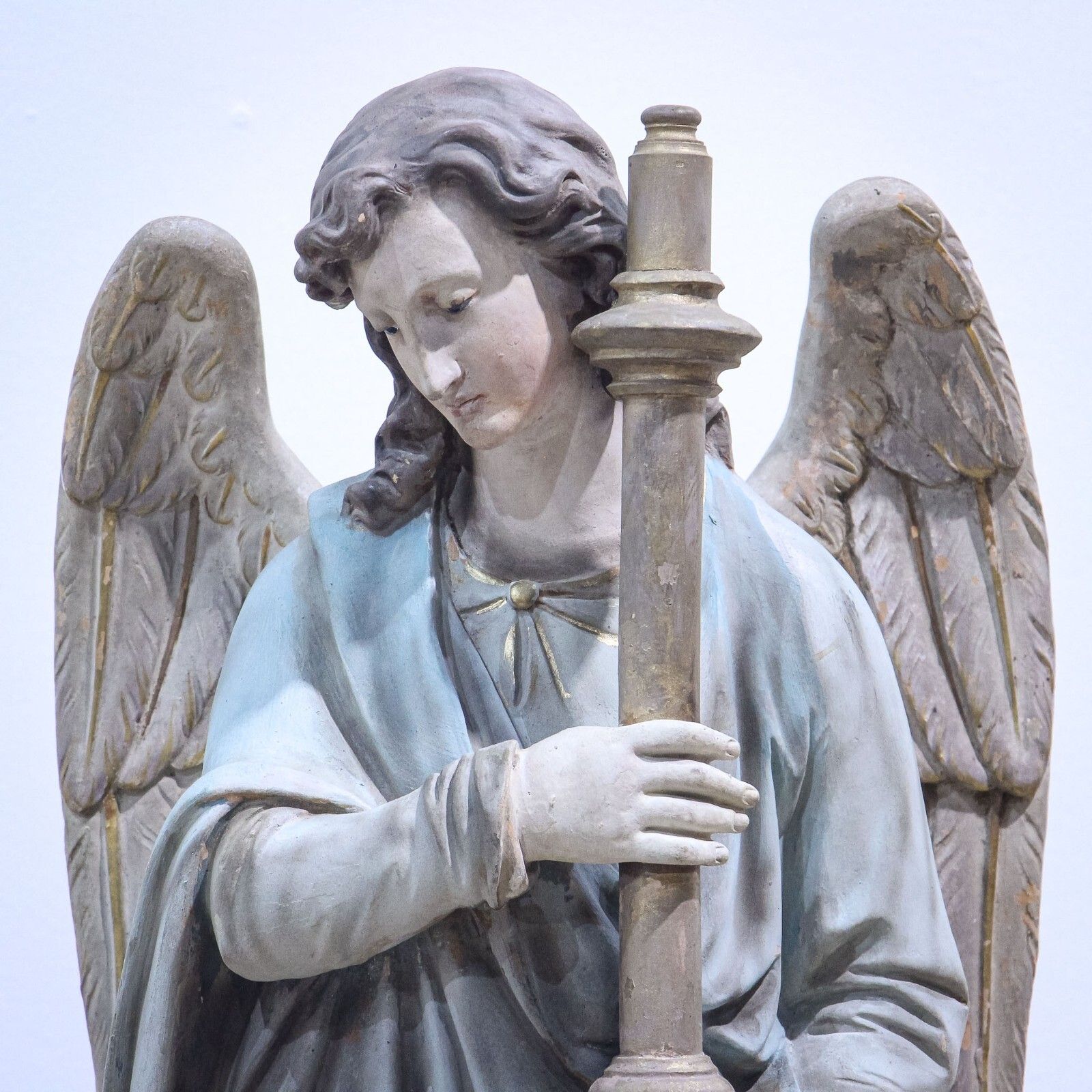 19th Century Terracotta Church Angel Figure photo buy