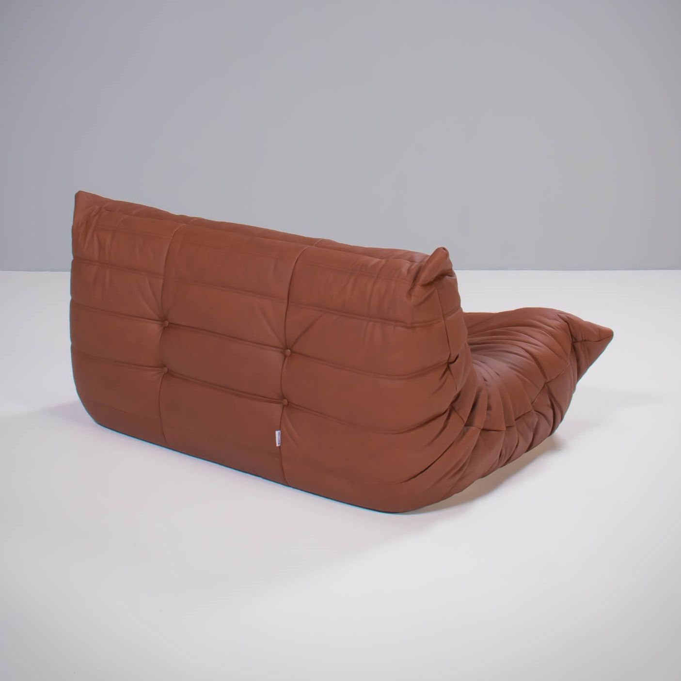 Ligne Roset By Michel Ducaroy Togo Brown Leather Modular Sofa, Set Of Three