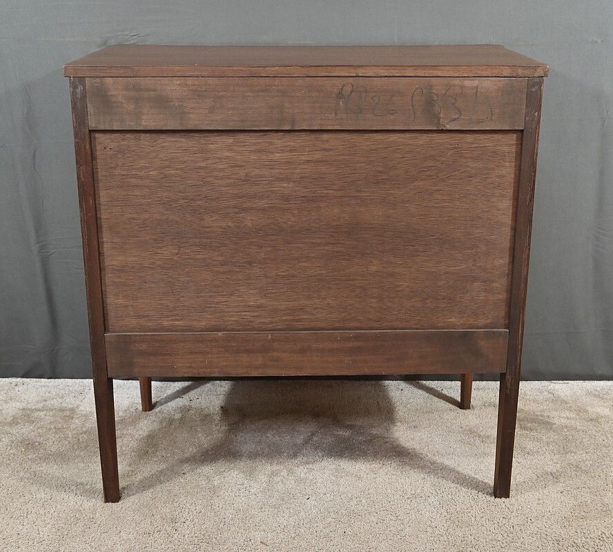 photo vintage Small Chest Of Drawers In Mahogany Veneer, Art Deco – 1940