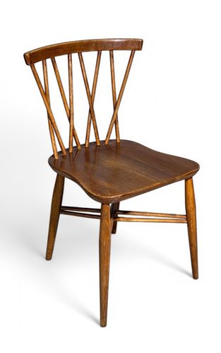 Ercol Candle Stick Chair Desk Chair Elm And Beech Blonde Early Model Serpentine photo furniture