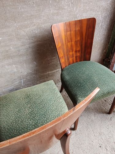Dining Chairs Vintage X 4 Jindtich Halabala, Beech, Walnut Czech 1940s  Art Deco photo buy