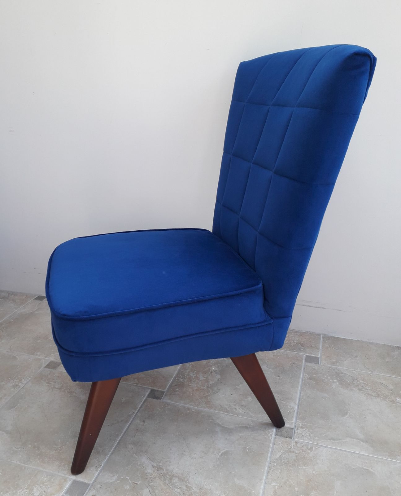 Vintage Mid Century Newly Re Upholstered Cocktail Nursing Bedroom Lounge Chair photo vintage