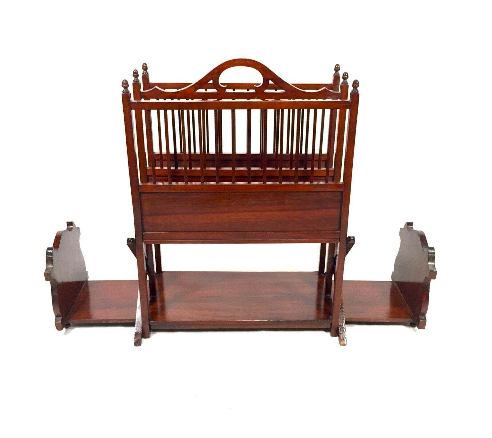 Antique Tabletop High Quality Mahogany Canterbury & Book Slide Combination C1900 photo buy
