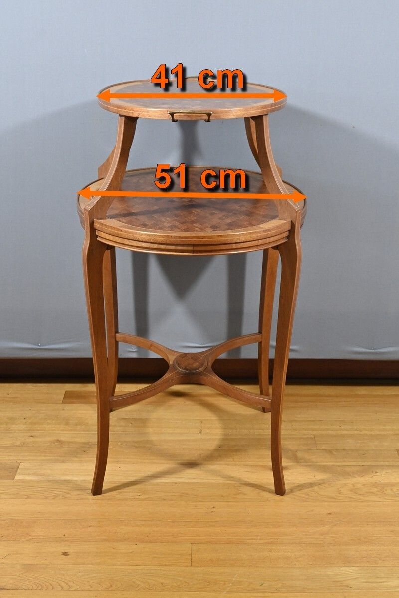 photo vinterior Mahogany Tea Table – Late 19th Century
