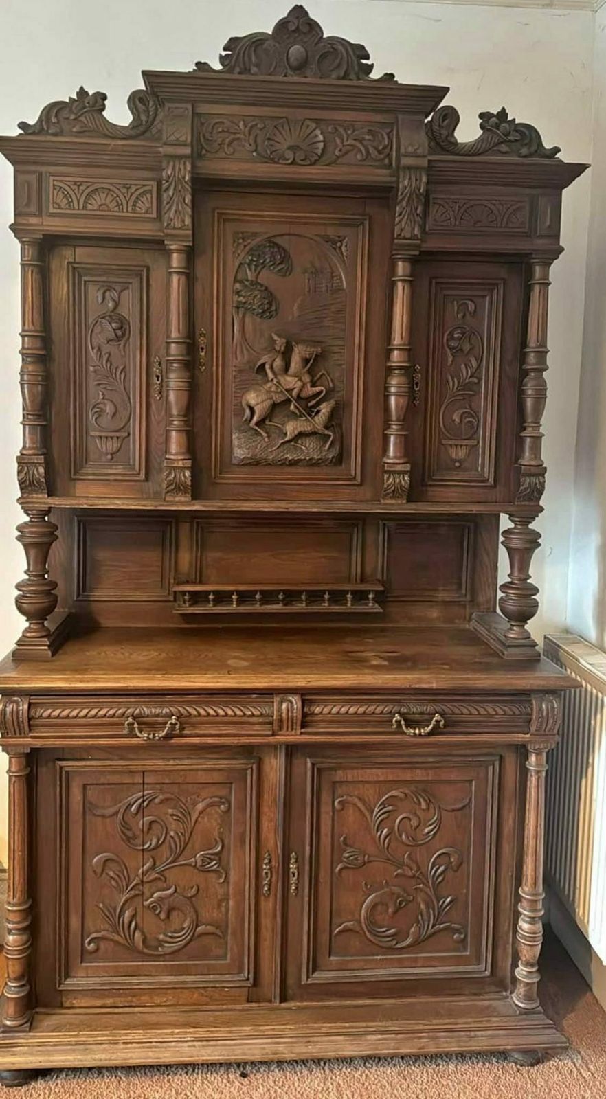 Stunning Carved French / Italian Dresser Buffet Welsh Cabinet Sideboard