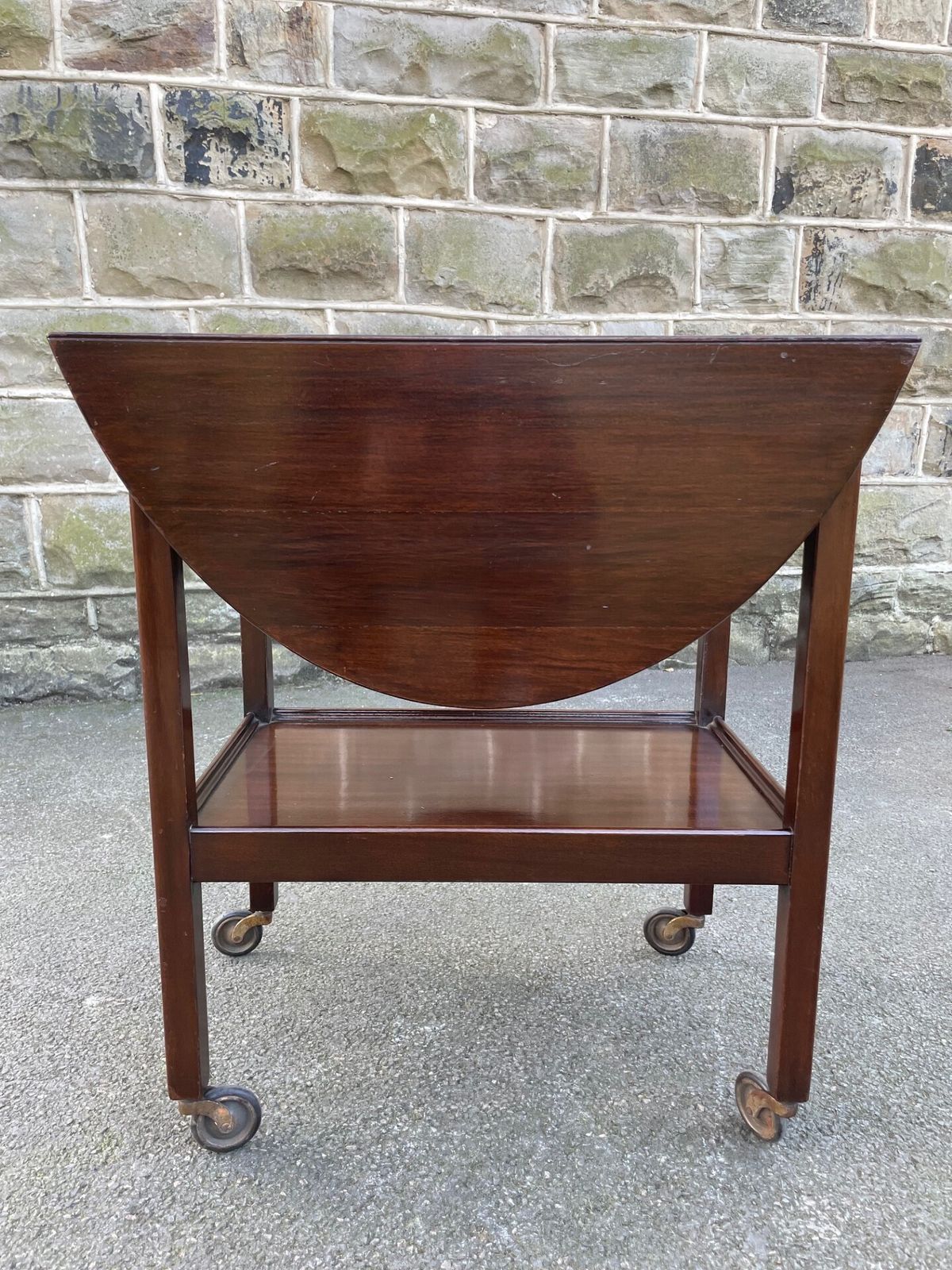 Antique Mahogany Bar Cart Trolley photo buy