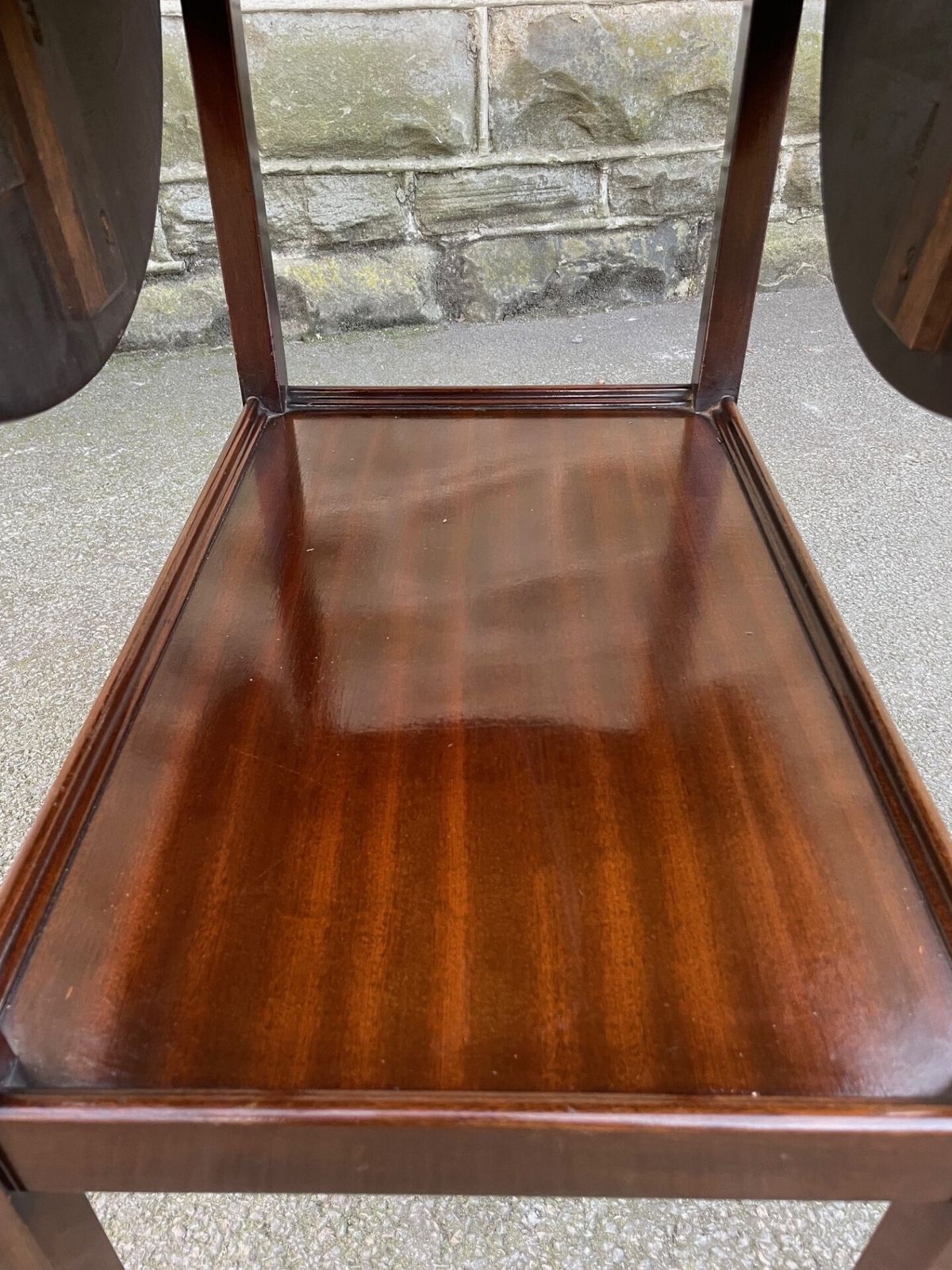 Antique Mahogany Bar Cart Trolley photo vintage