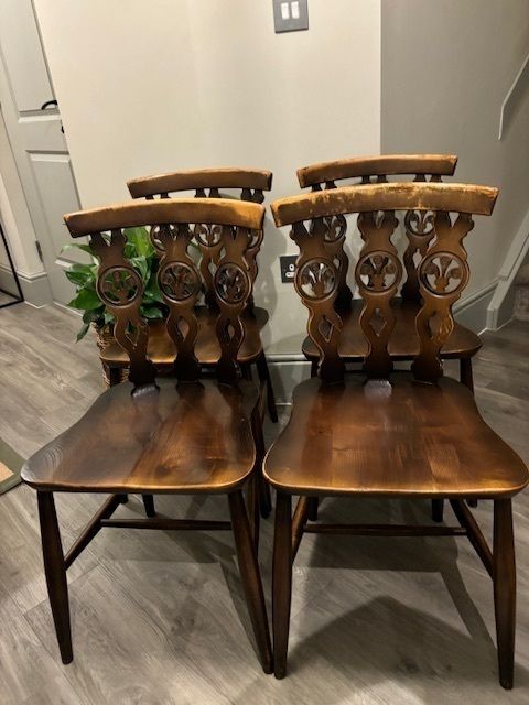 4 Ercol Windsor Fleur De Lis Chairs Traditional Finish Free Nationwide Delivery photo buy