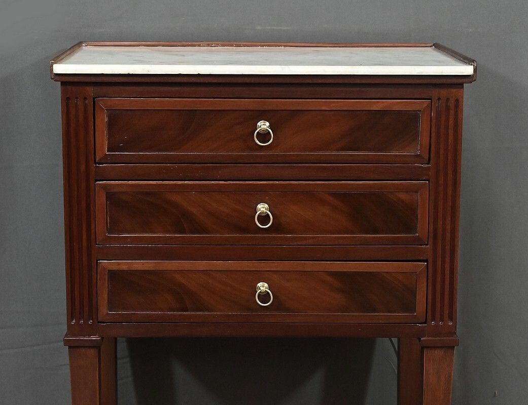 Small Mahogany Chest Of Drawers, Louis XVI Style – Part 2 Of The 19th Century photo vinterior