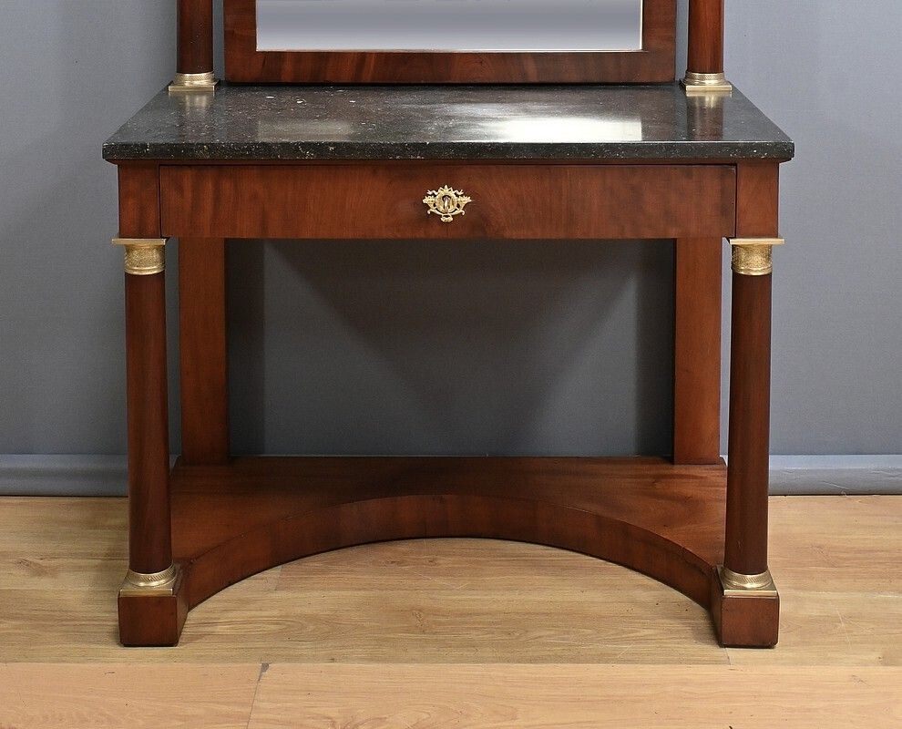 Mahogany Dressing Table, Empire Period – Early 19th Century photo vintage