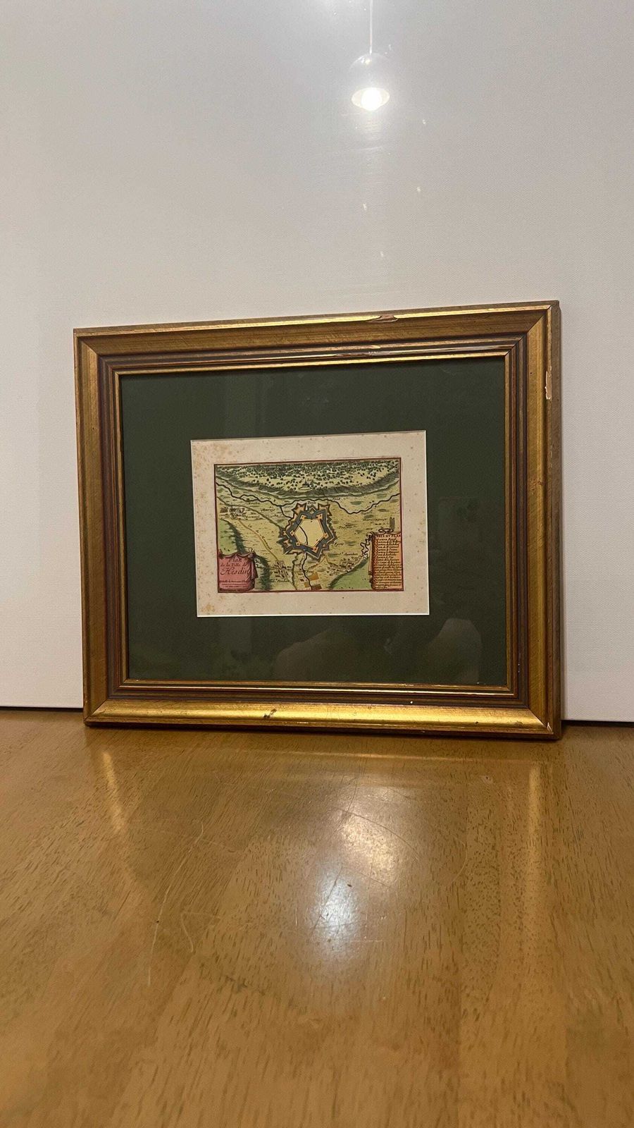 photo for sale 1800s Restrike Of 17th Century Map Of Hesdin, France By Beaulieu After Mortier