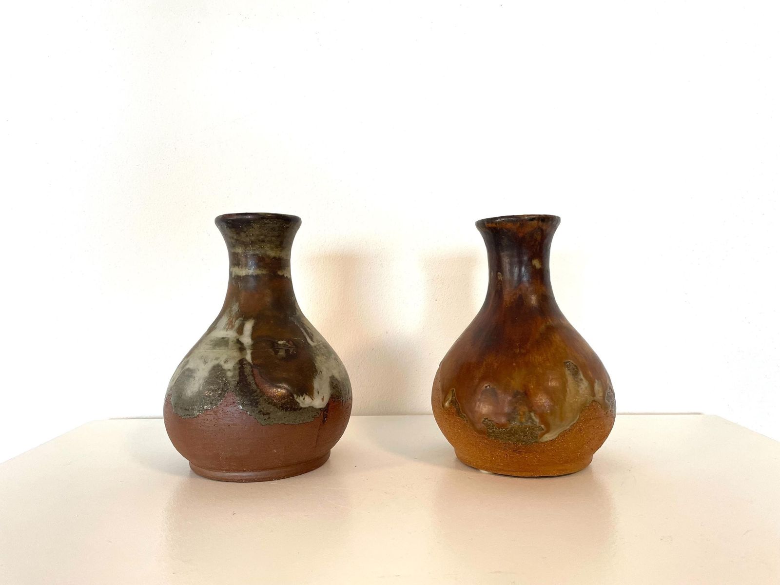 Vintage 1960s Mid Century Modern Fine Art Studio Large Ceramic Vases From Denmark   Collection Of Two From Axella Keramik photo Home Decor