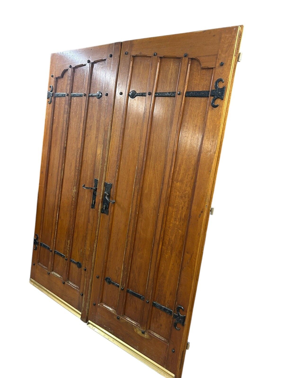 Large Solid Iroka Front Doors Period Style  Reclaimed Old Hardwood Arts & Crafts photo for sale
