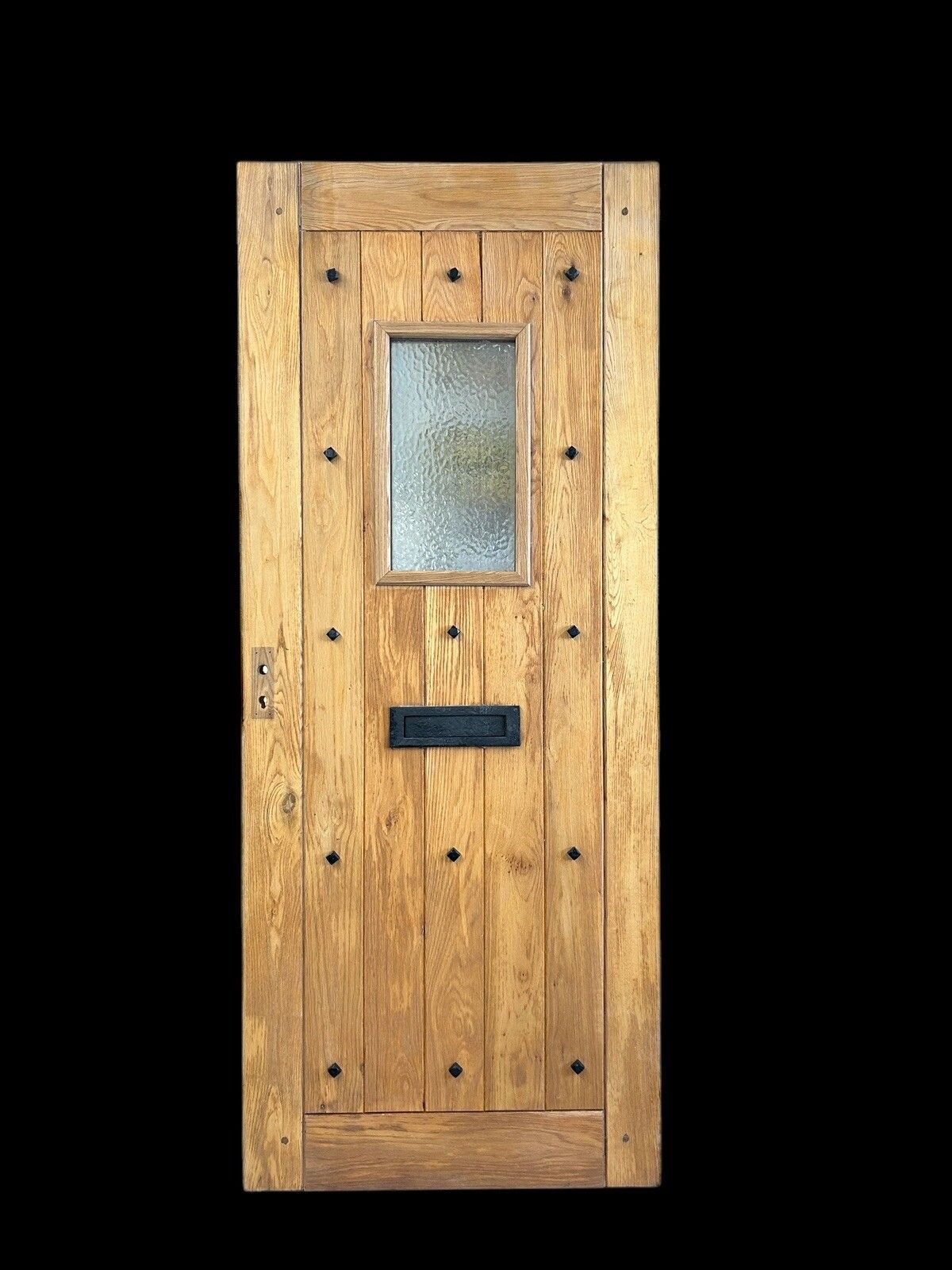 Solid Oak Front Door Antique Period Reclaimed Old Wood Iron Bespoke 58 Mm Deep