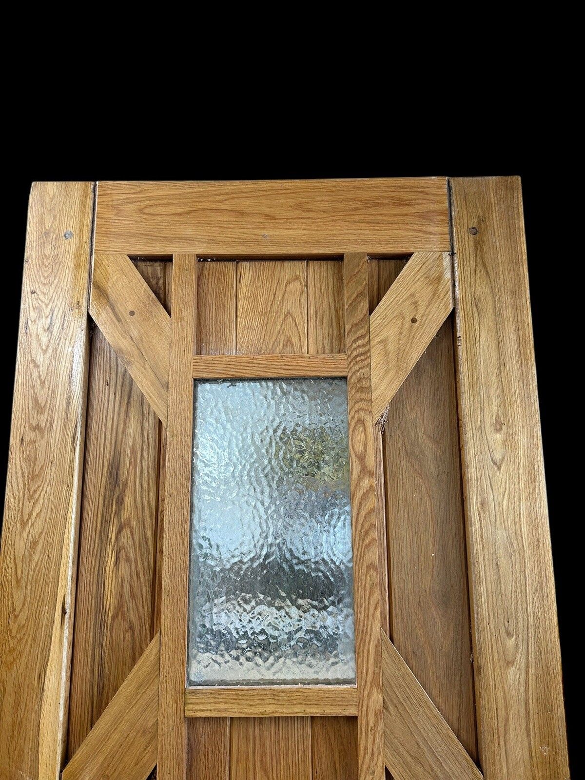 Solid Oak Front Door Antique Period Reclaimed Old Wood Iron Bespoke 58 Mm Deep photo vintage