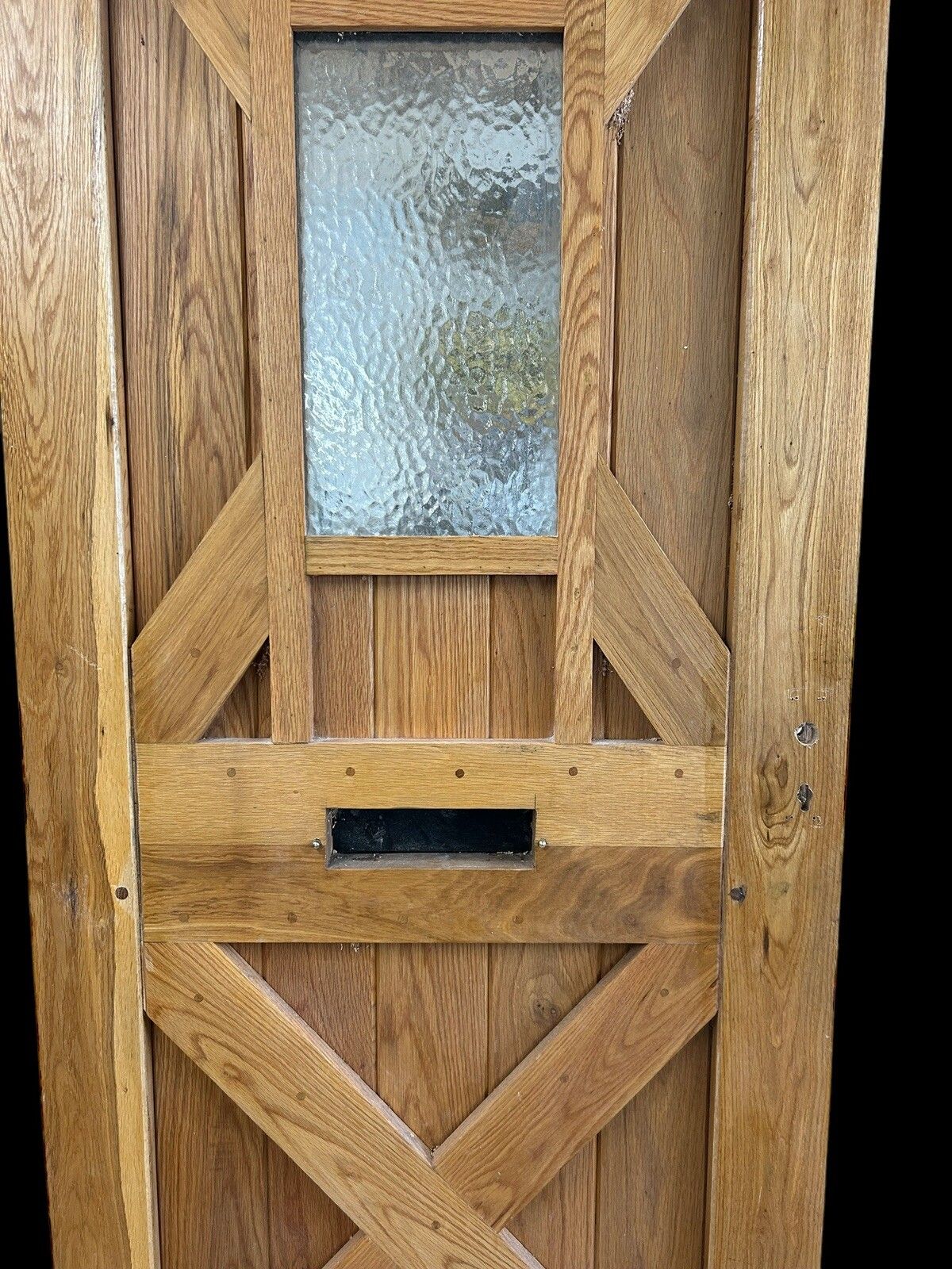 Home Fixtures Solid Oak Front Door Antique Period Reclaimed Old Wood Iron Bespoke 58 Mm Deep photo