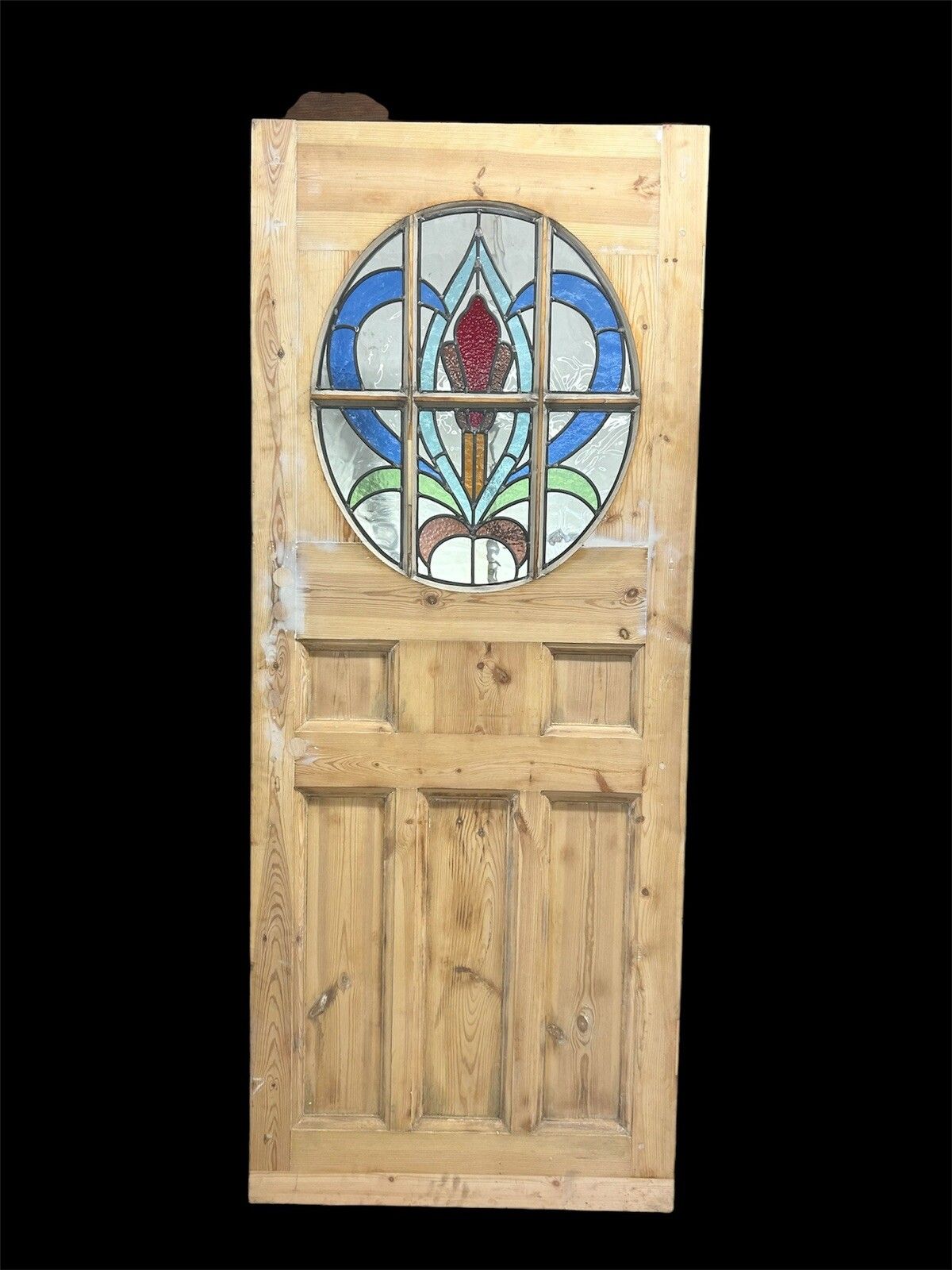 Art Deco Front Door Period Stained Glass Old Reclaimed Antique Lead Wood 20s 30s photo buy