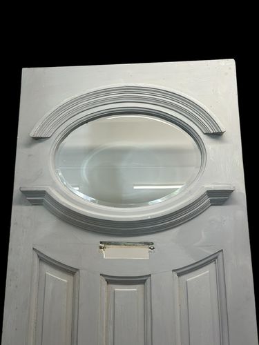 Art Deco Bevelled Glass Front Door Period Old Reclaimed Antique Wood 20s 30s photo for sale