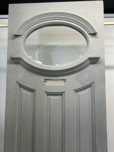 Art Deco Bevelled Glass Front Door Period Old Reclaimed Antique Wood 20s 30s photo Home Fixtures