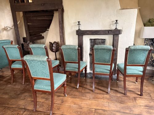 Set Of 6 Rare Original English Antique Mahogany Diner Dining Chairs Circa 1870 photo buy