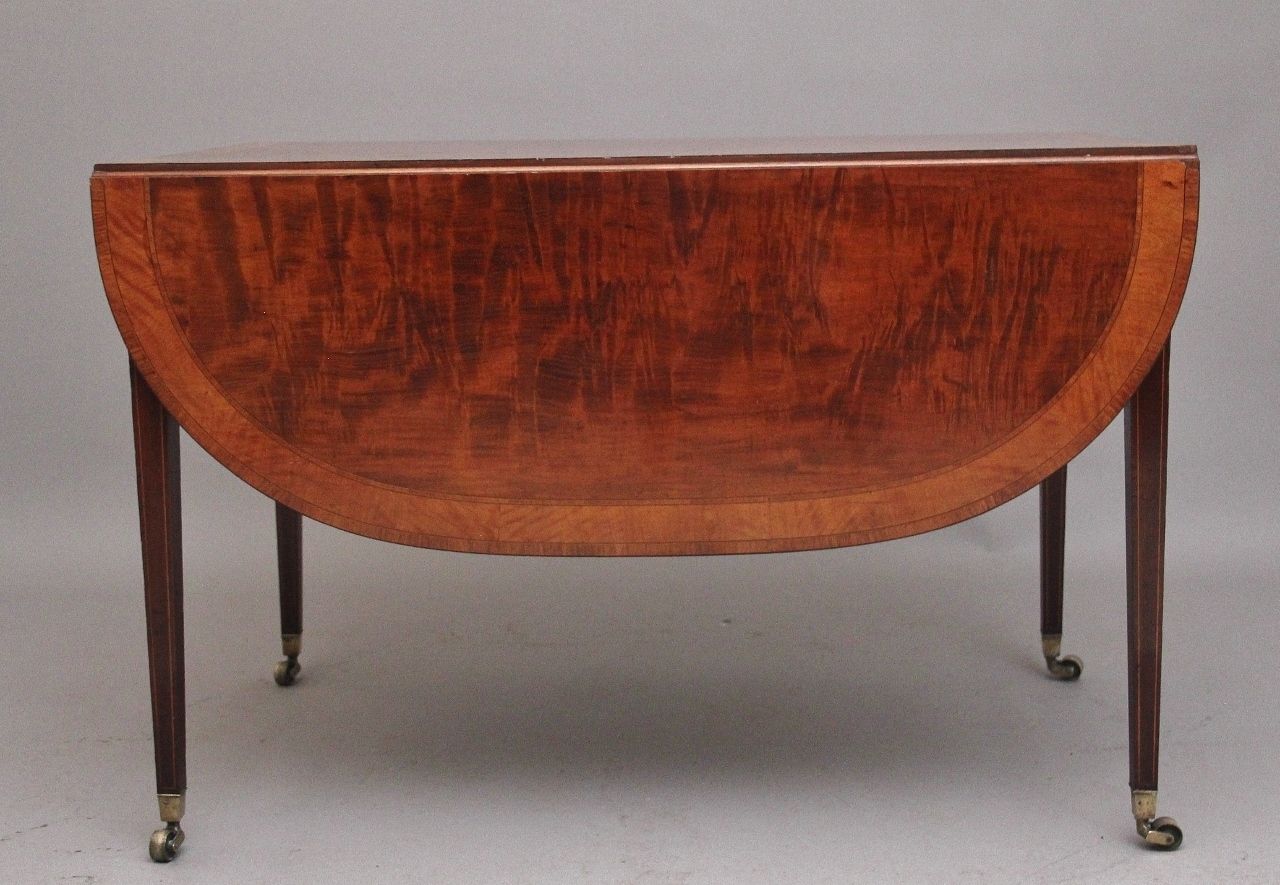 photo for sale Large Early 19th Century Inlaid Mahogany Pembroke Table