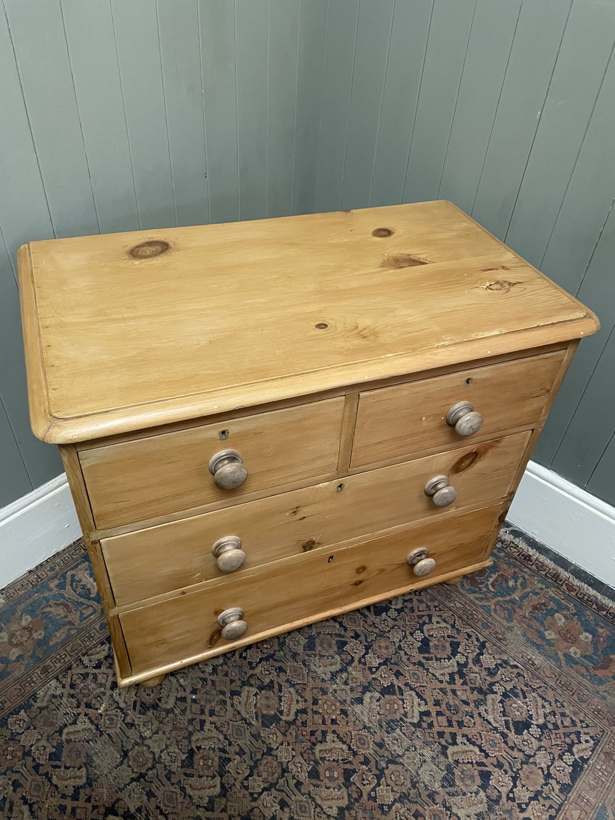 photo vinterior Victorian Waxed Pine Chest Of Drawers