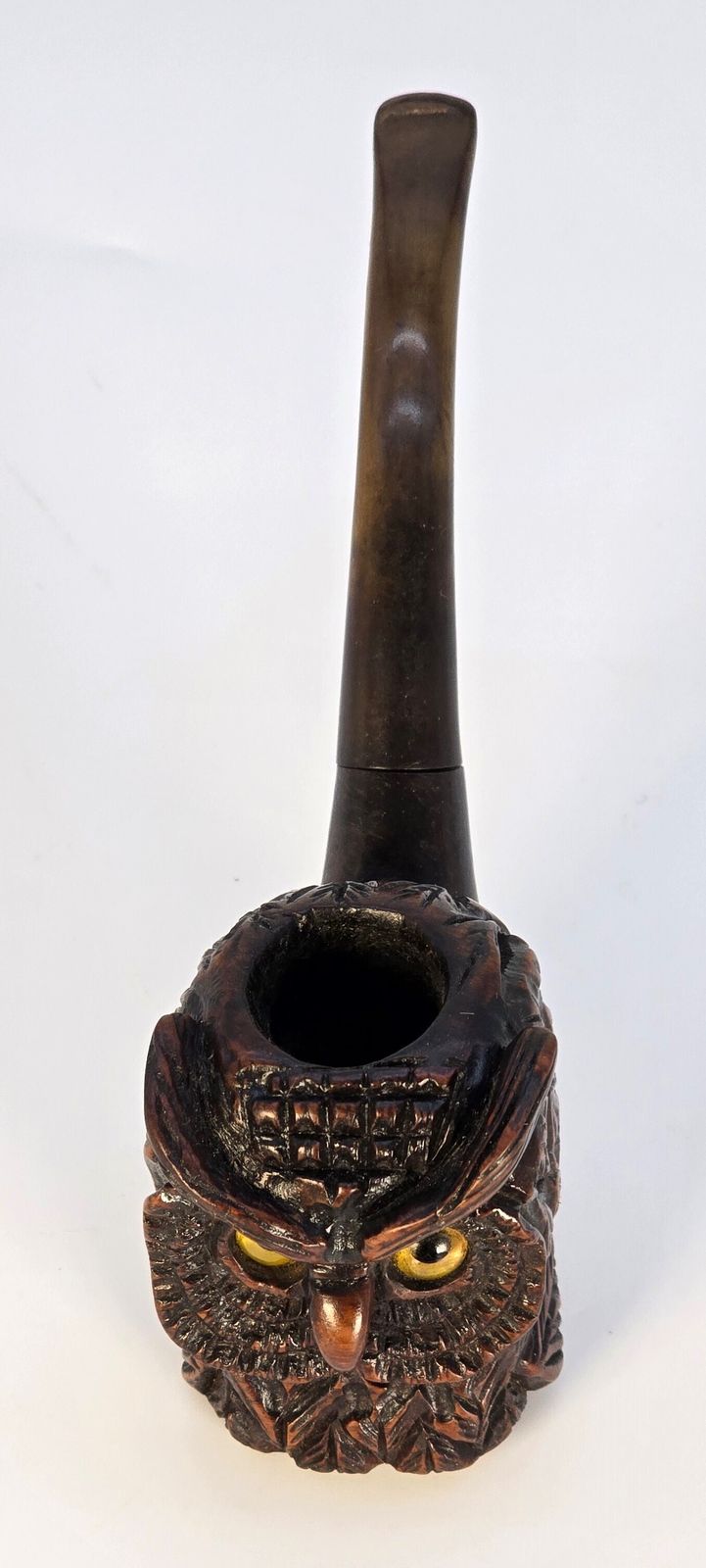 A Rare Owl Novelty Burr Briar Wood Smoking Pipe Circa 1900 photo vinterior