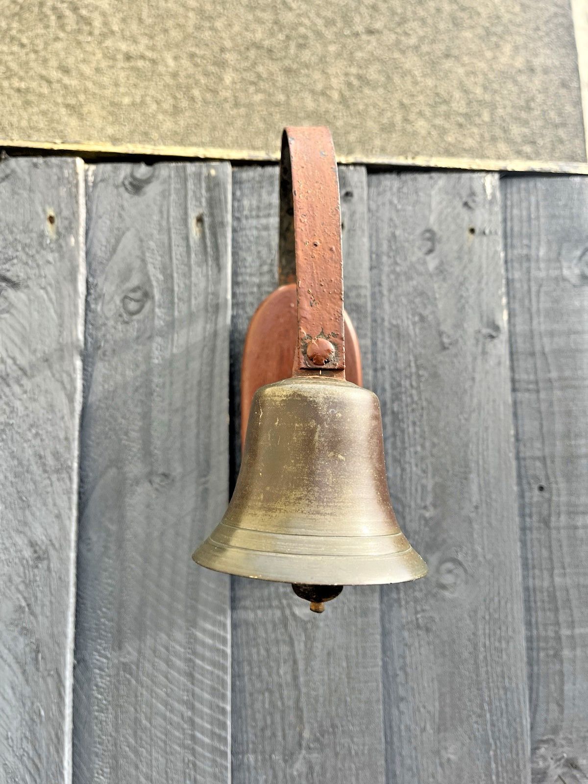 Antique Victorian Shop Keepers Brass Bronze Iron Door Service Bell Loud Ringer photo Home Fixtures